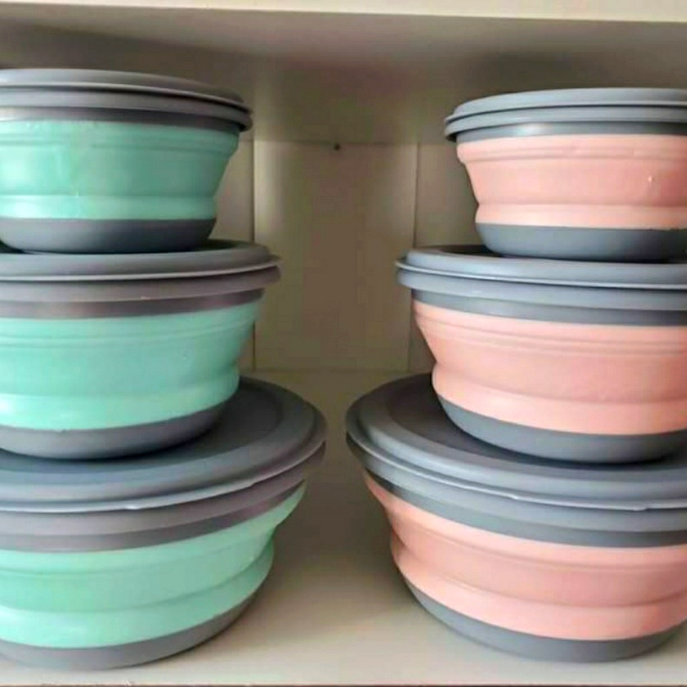 NEW 6pcs Collapsible Food Containers